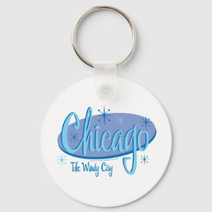 NEW-Chicago-Retro Nyckelring