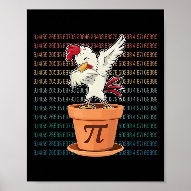 New Chicken Pot-dagen Paj Math Älskare Geek Gift 3 Poster (Framsidan)