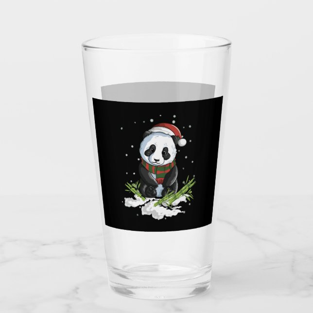 New christmas panda snö vinterjul glaskopp (Framsida)