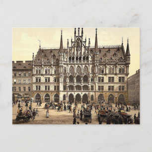 New City Hall, München, Bayern, Tyskland klassisk Vykort