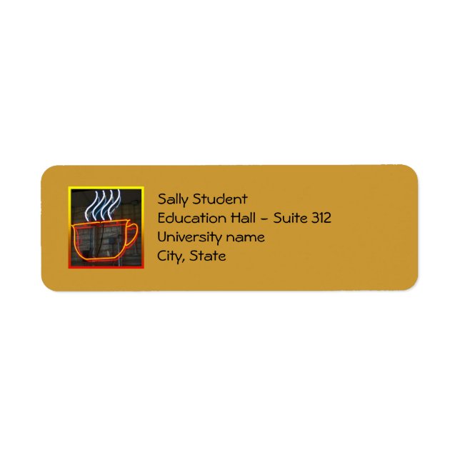 New College Freshman Returadress Etikett (Framsidan)