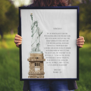 New Colossus Liberty Dikt Poster