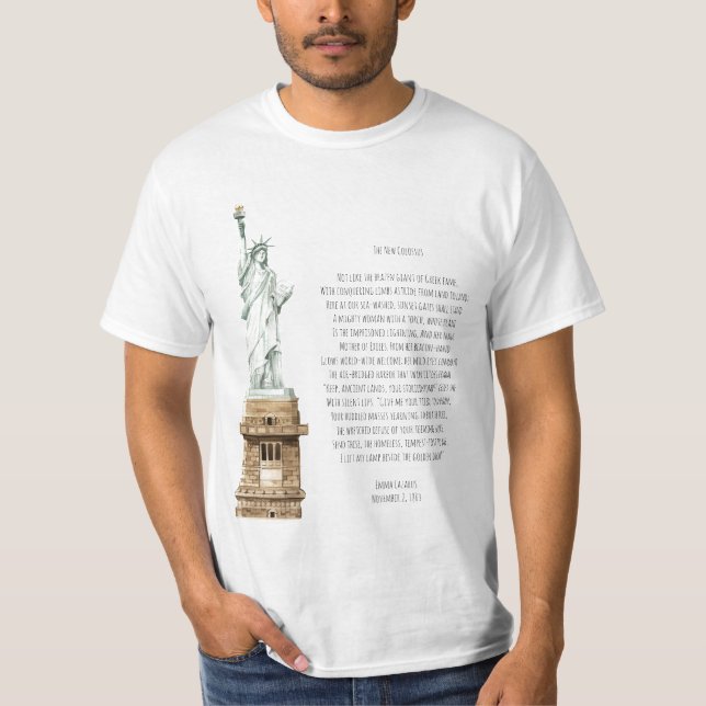 New Colossus Liberty Statue T Shirt (Framsida)