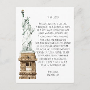 New Colossus Liberty Statue Vykort