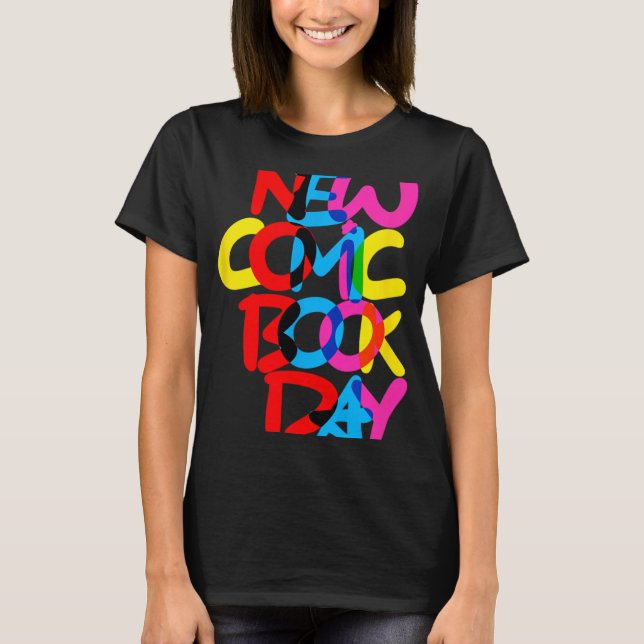 New Comic Book Day (overlap)  T Shirt (Framsida)