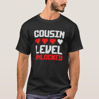 New Cousin Gravid Meddelande om Big Cousin Gamer T Shirt
