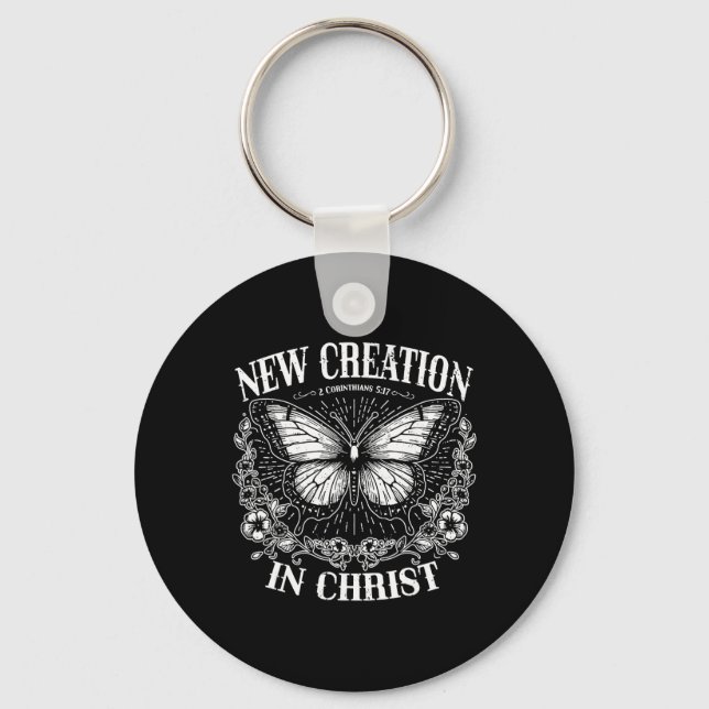 New Creation In Christ, Boho Christian, Western Fa Nyckelring (Framsida)