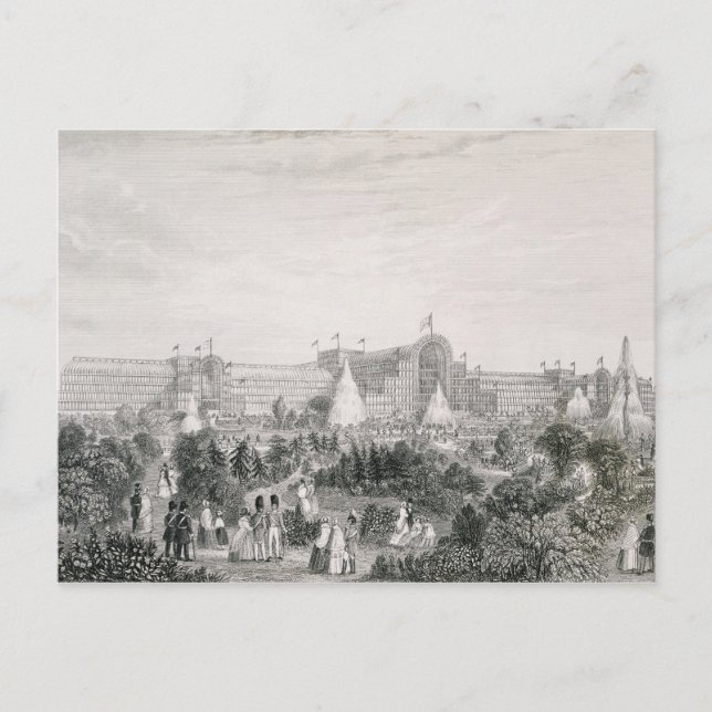 New Crystal Palace på Sydenham, graverad av La Vykort (Framsida)