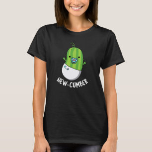 New-cumber Funny Veggie Cucumber Pun Mörk BG T Shirt