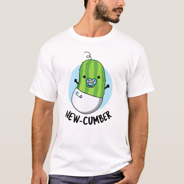 New-cumber Funny Veggie Cucumber Pun T Shirt (Framsida)