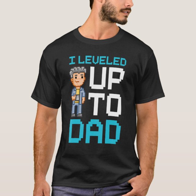 New Dad First Time Father Video Gamer T Shirt (Framsida)