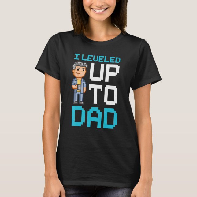 New Dad First Time Father Video Gamer T Shirt (Framsida)