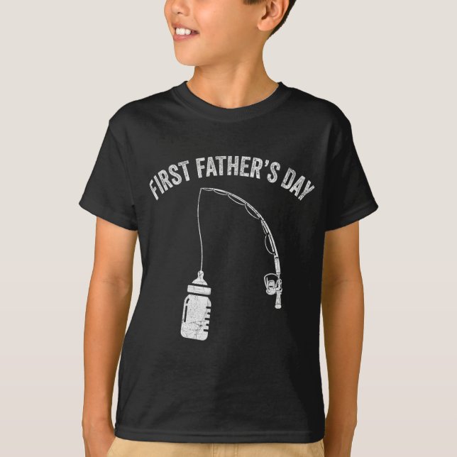 New Dad Fisherman, First Fathers Day Fishing Dad  T Shirt (Framsida)