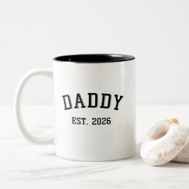 New Dad Mug Personalized Future Father Gift Två-Tonad Mugg