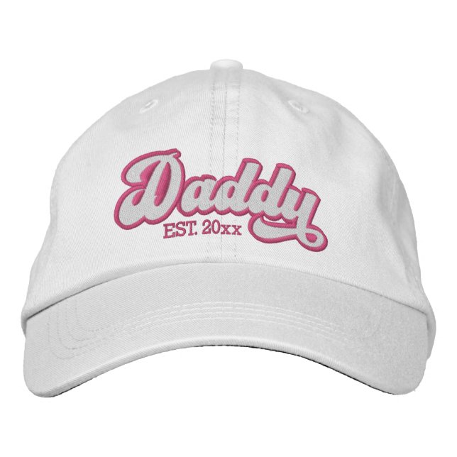 New Daddy Established Personalized Broderad Keps (Framsida)