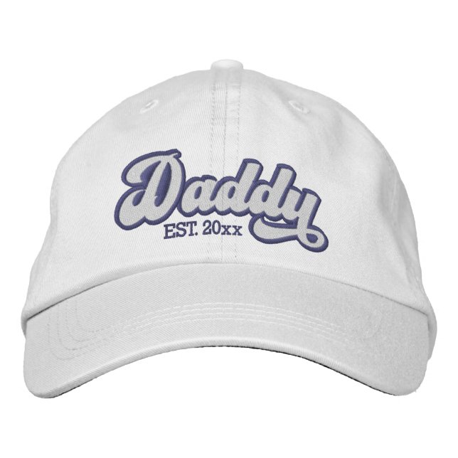 New Daddy Established Personalized Broderad Keps (Framsida)