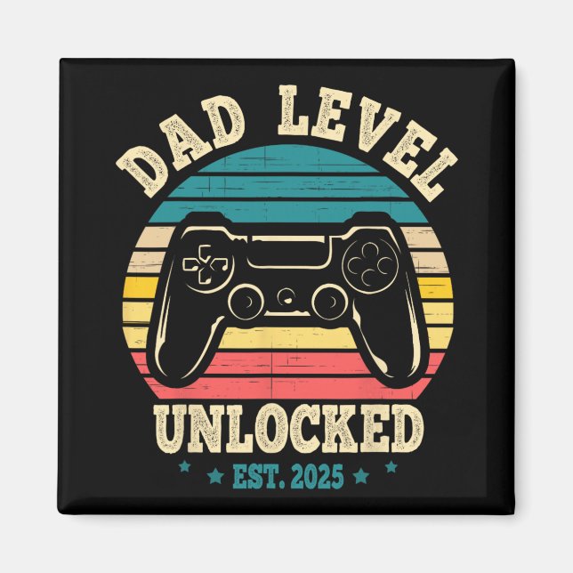 New Daddy I Leveled Up To Dad Mens Pregnancy Idea  Magnet (Framsidan)