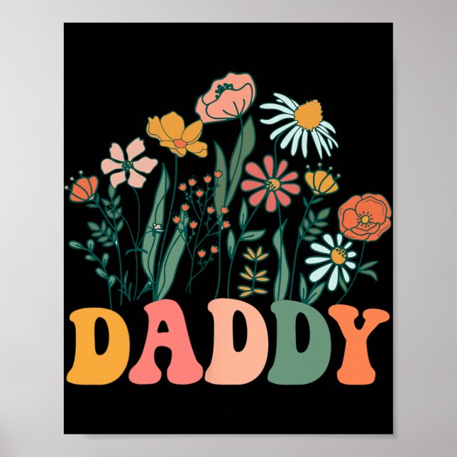 New Daddy Wildflower First Birthday &amp; Baby Sho Poster (Framsidan)