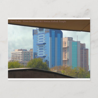 New Delhi India liggande vy från Metro Station Vykort