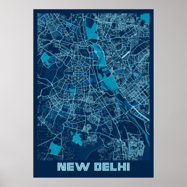 New Delhi - India Peace City Karta Poster (Framsidan)