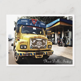 New Delhi lastbil Vykort
