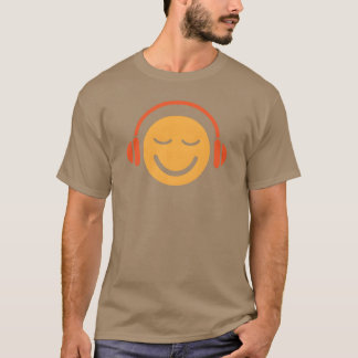 New Design Music smiley face med hörlurar i friläg T Shirt