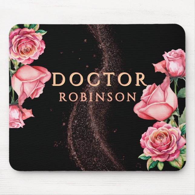 New Doctor, PhD Doctorate floral matte gift  Musmatta (Framsidan)