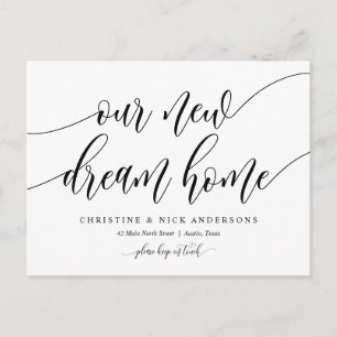 New Dream Home Adress, Flytta Announcement Vykort