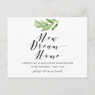 New Dream Home, Greenery, Flytta Announcement Vykort