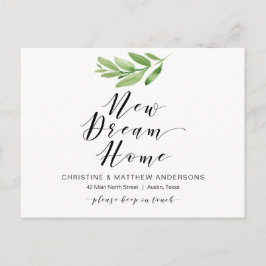 New Dream Home, Greenery, Flytta Announcement Vykort