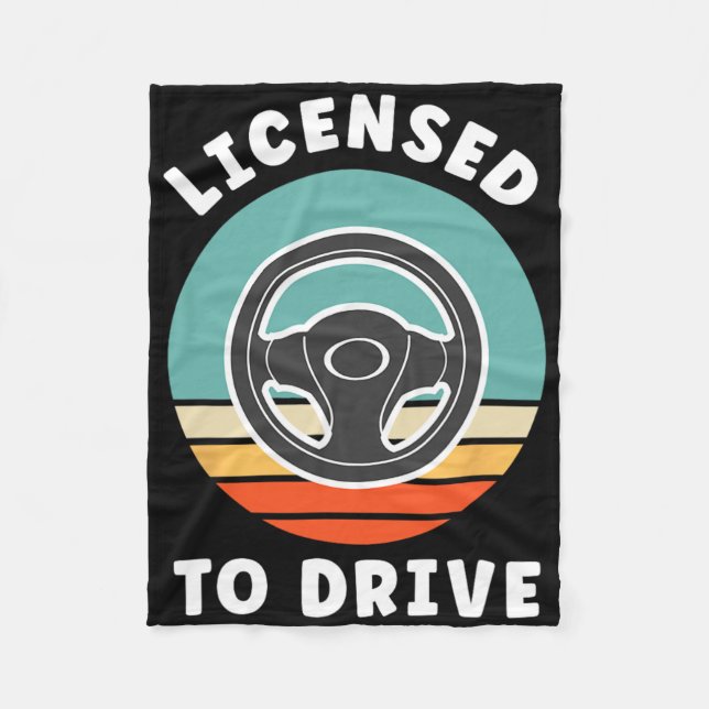 New Driver Driver's Permit Celebration Teen Driver Fleecefilt (Framsidan)