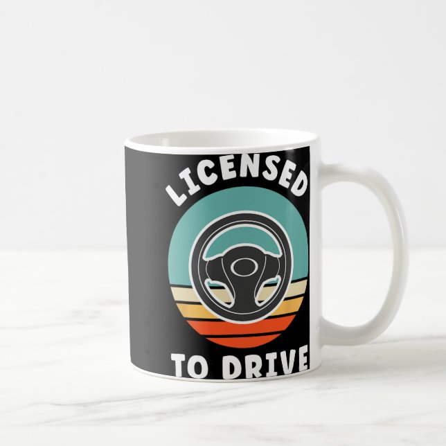 New Driver Driver's Permit Celebration Teen Driver Kaffemugg (Höger)