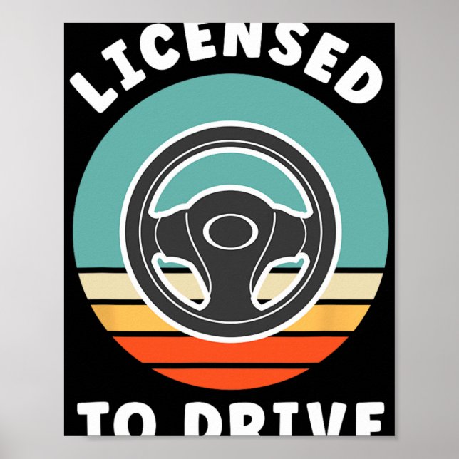 New Driver Driver's Permit Celebration Teen Driver Poster (Framsidan)