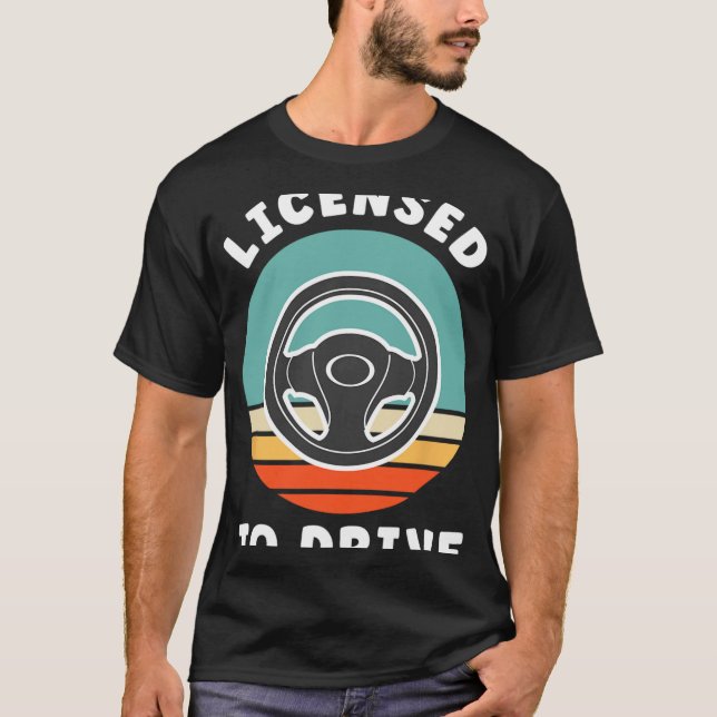New Driver Driver's Permit Celebration Teen Driver T Shirt (Framsida)