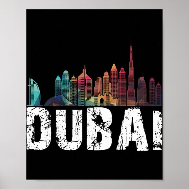New Dubai Love Skyline Uni For Holidays In Dubai  Poster (Framsidan)