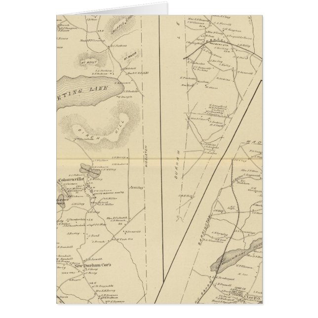 New Durham, Strafford Co Hälsningskort (Framsidan)