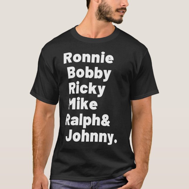 New Edition Ronnie, Bobby, Ricky, Mike, Ralph och  T Shirt (Framsida)