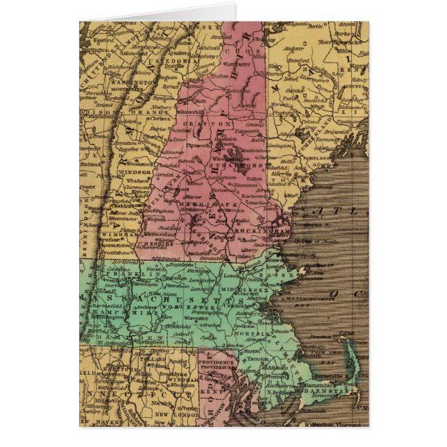 New England 4 Hälsningskort (Framsidan)