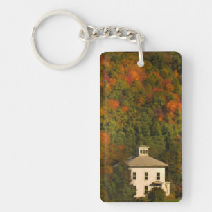 New England Autumn House med Cupola Keychain