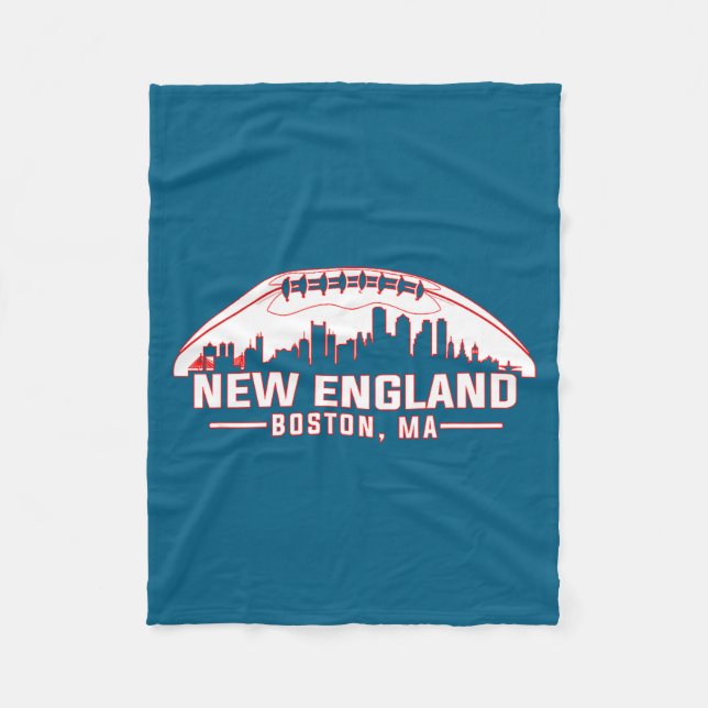 New England Boston Stadssiluett Design Fleecefilt (Framsidan)