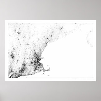 New England Census Dotmap Poster