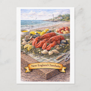 New England Clambake (American Food Series) Postc Vykort