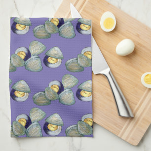 New England Clambake Beach Summer Seafood Kökshandduk
