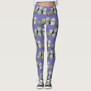 New England Clambake Beach Summer Seafood Leggings