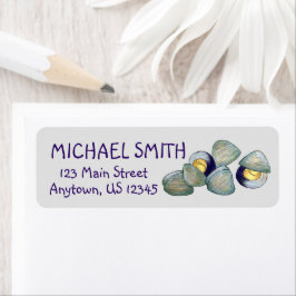 New England Clambake Beach Summer Seafood Returadress Etikett