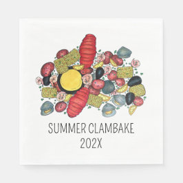 New England Clambake Lobster Boil Block Party Pappersservett