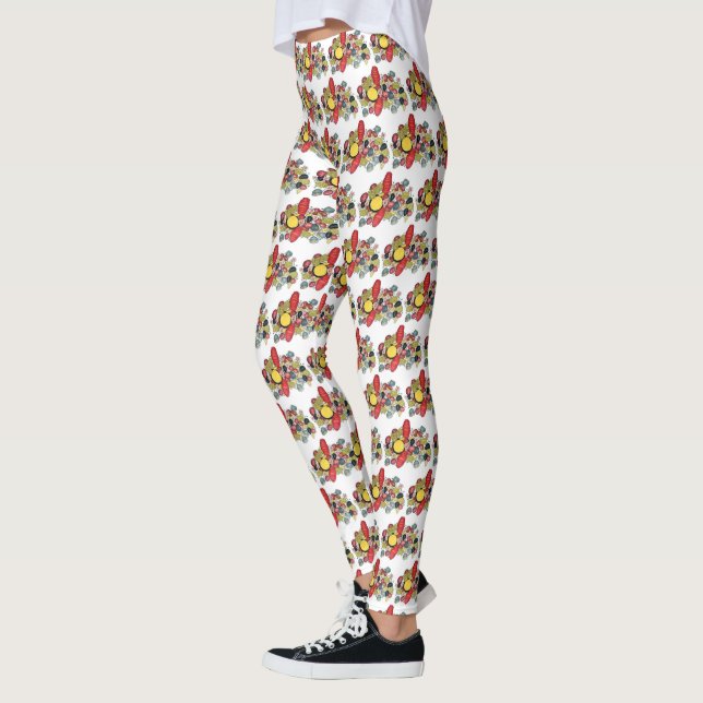 New England Clams Lobster Clambake Seafood Middag Leggings (Vänster)