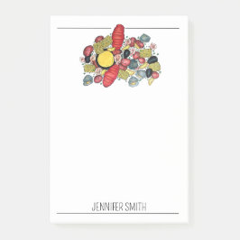 New England Clams Lobster Clambake Seafood Middag Post-it Block