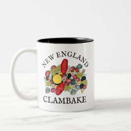 New England Clams Lobster Clambake Seafood Middag Två-Tonad Mugg