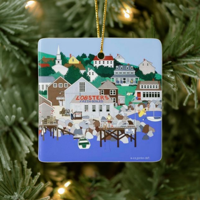 New England Coast Keramisk Ornament (Träd)